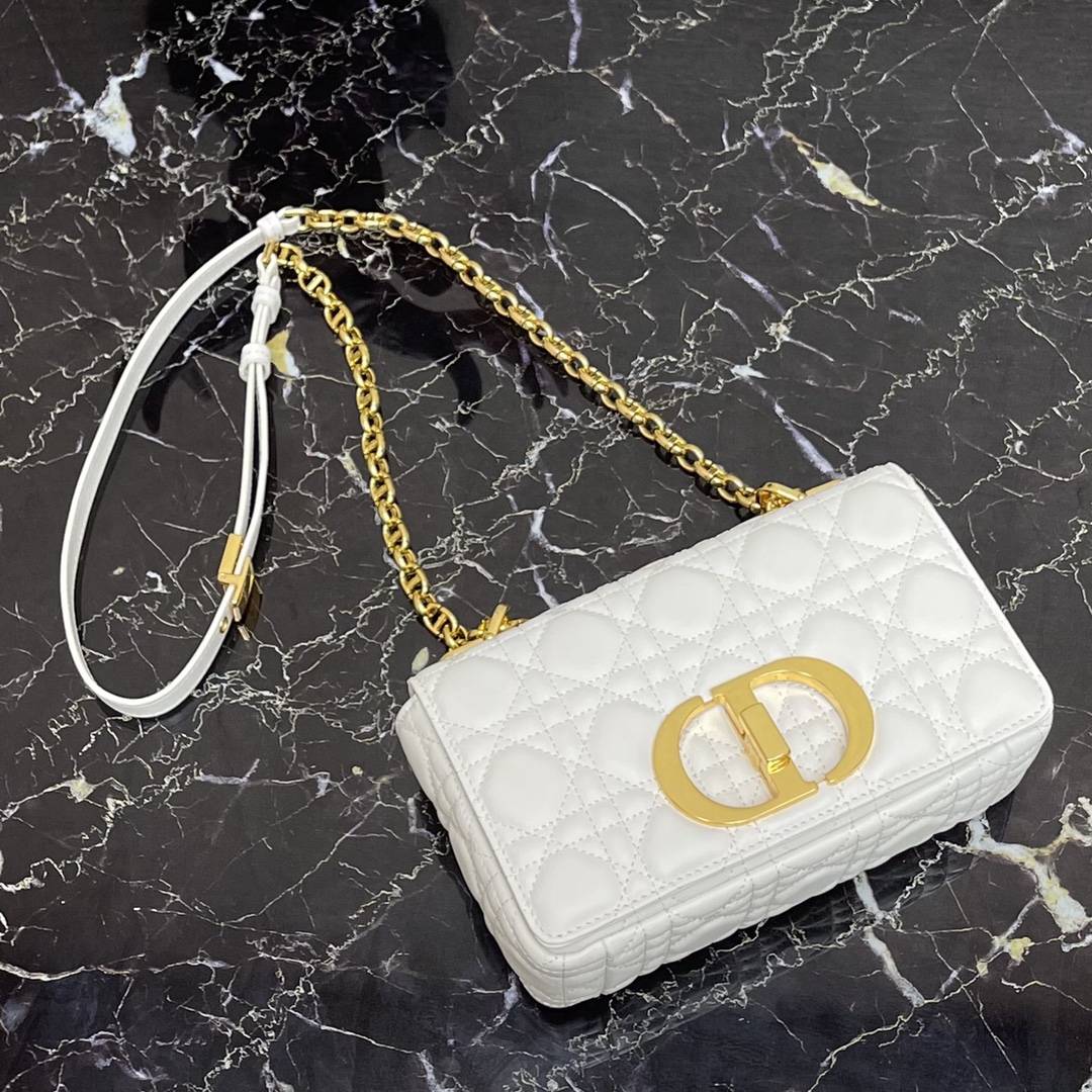 d10r small caro bag ivory S*pple cannage calfskin m9241uwhc 20 × 12 × 7 cm