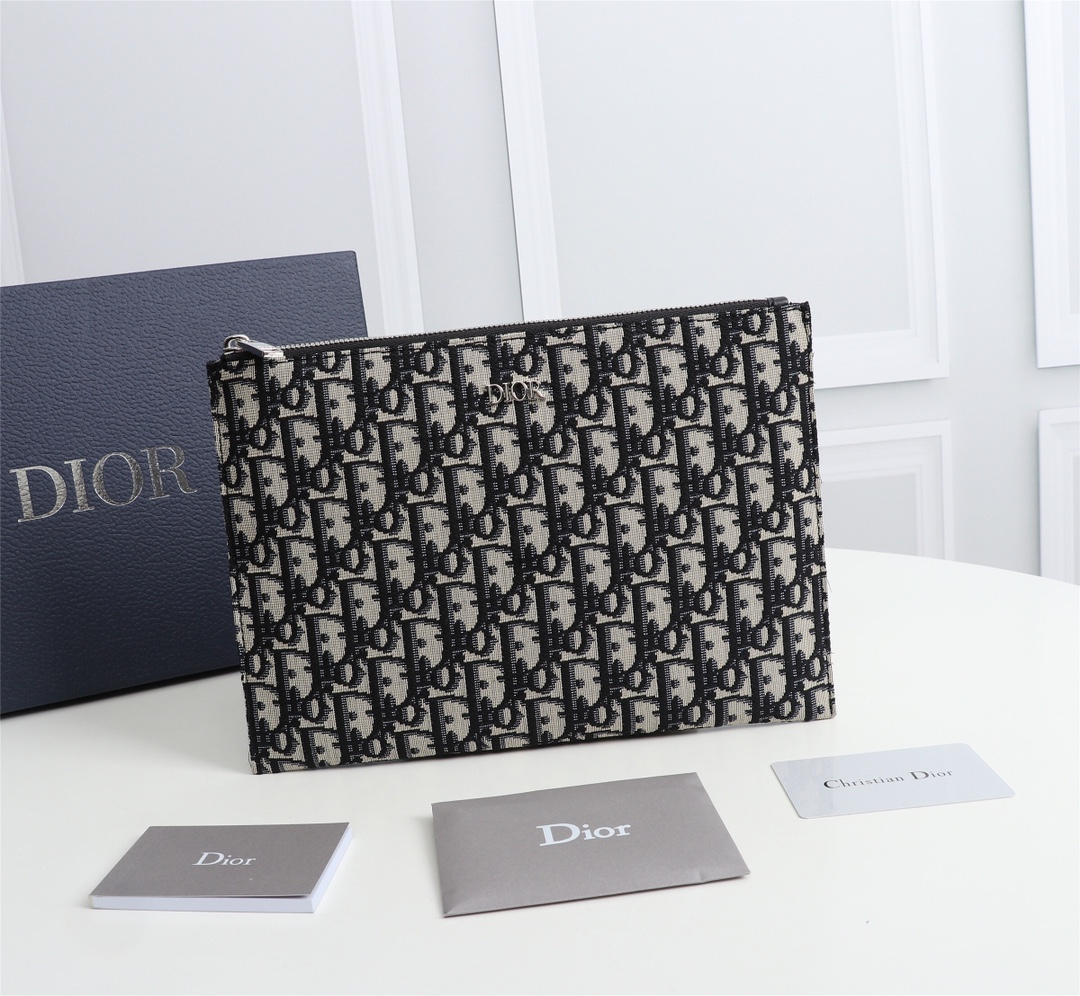 D10r pouch beige and black D10r oblique jacquard 2obca251yse 30 cm x 20 cm x 2.5 cm