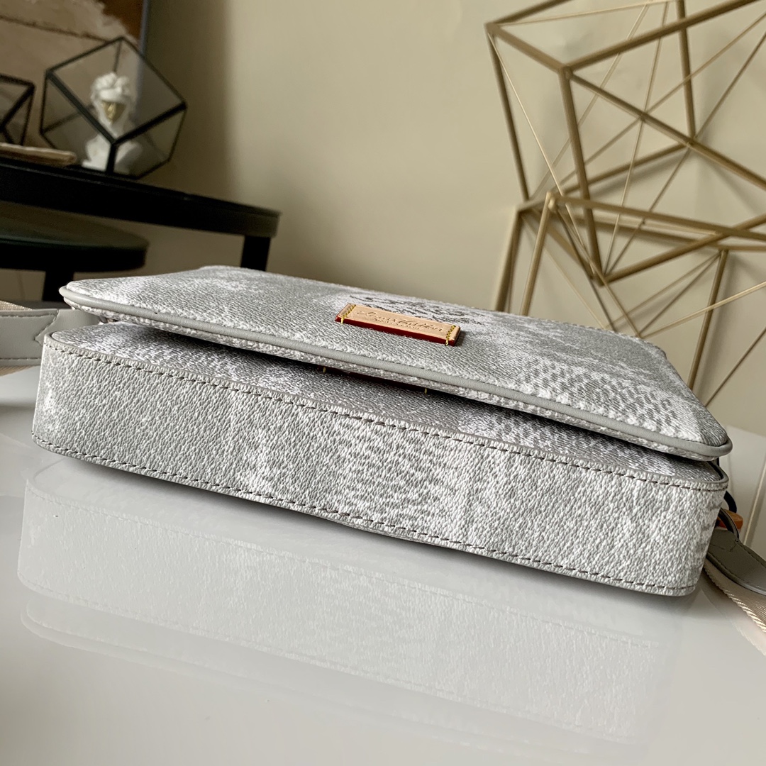 l0vis Vvtt0n trio messenger bag damier other stone grey n50068 26 × 5 × 18 cm