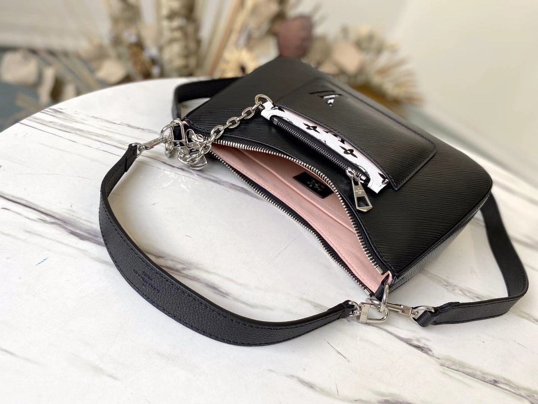 l0vis Vvtt0n marelle epi leather black m80689 25 x 15 x 8 cm