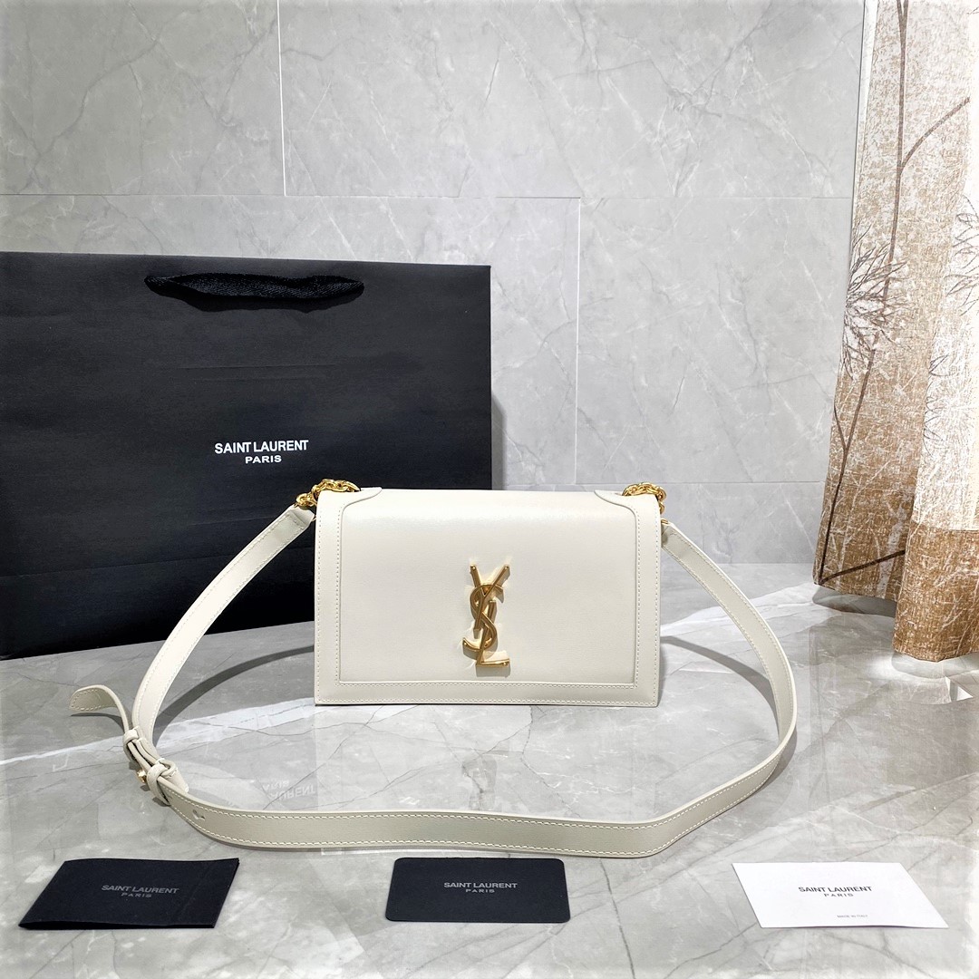 Y51 book bag in smooth leather white 532756  24 × 14 × 8 cm