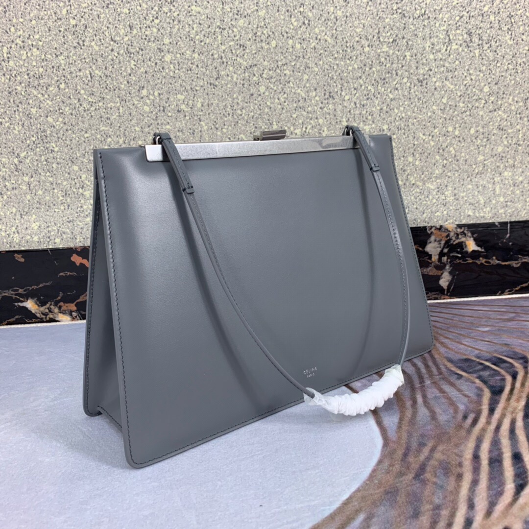 Ce1i*e soft medium clasp bag grey 184703 33 x 22 x 10 cm