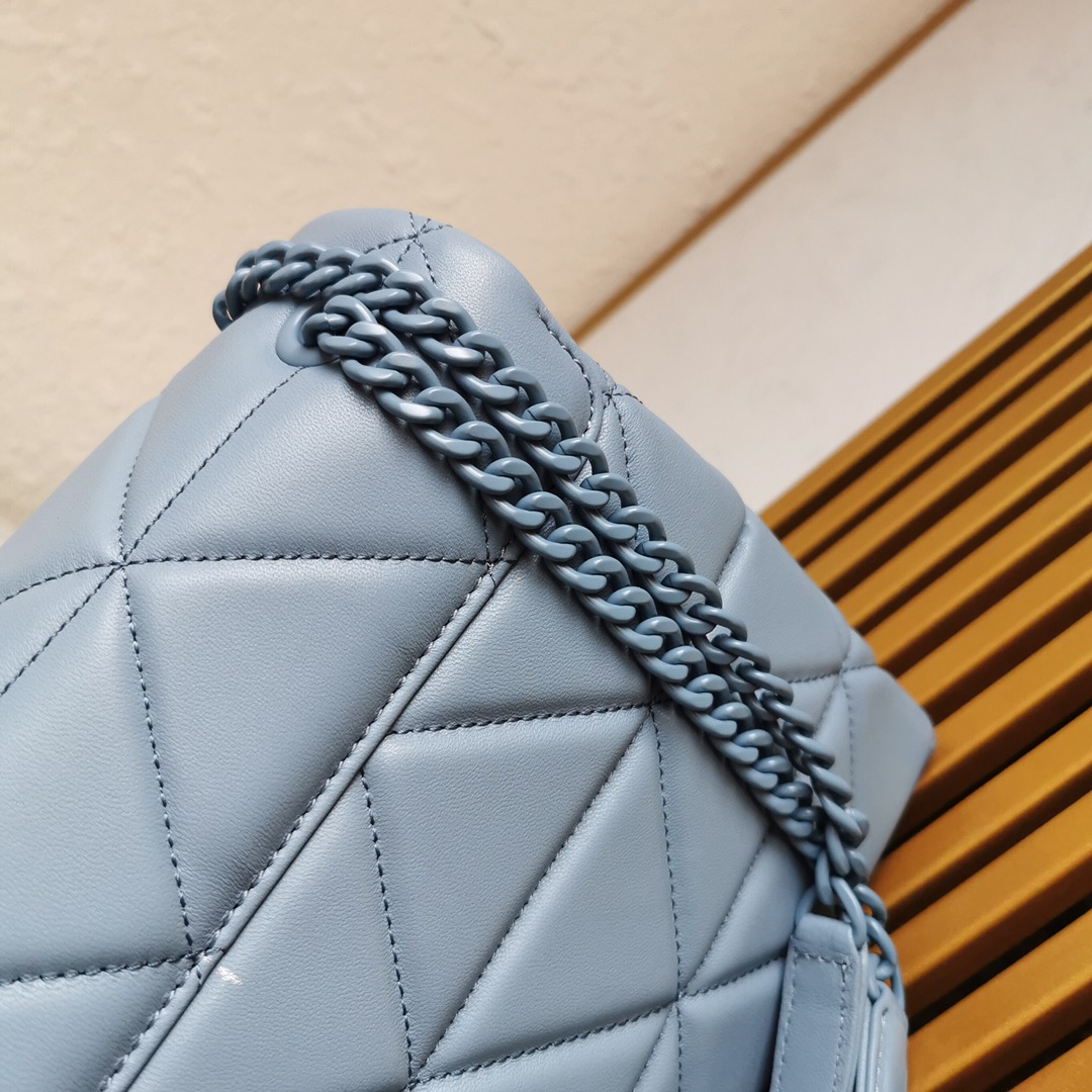 Pra*a large nappa leather Pra*a spectrum bag blue 1bd231 27 × 18.5 × 9 cm