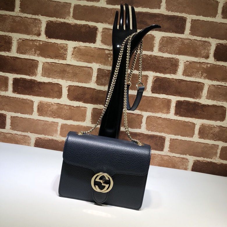 Gvc*1 marmont icon gg interlocking small dark blue 510304 20 x 15 x 7.5 cm