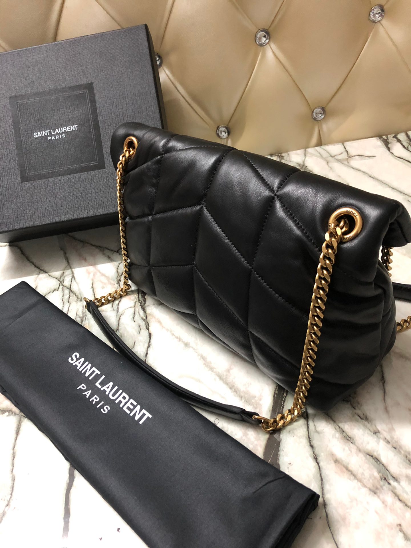 Y51 puffer small bag in quilted lambskin black 5774761 29 x 17 x 11 cm