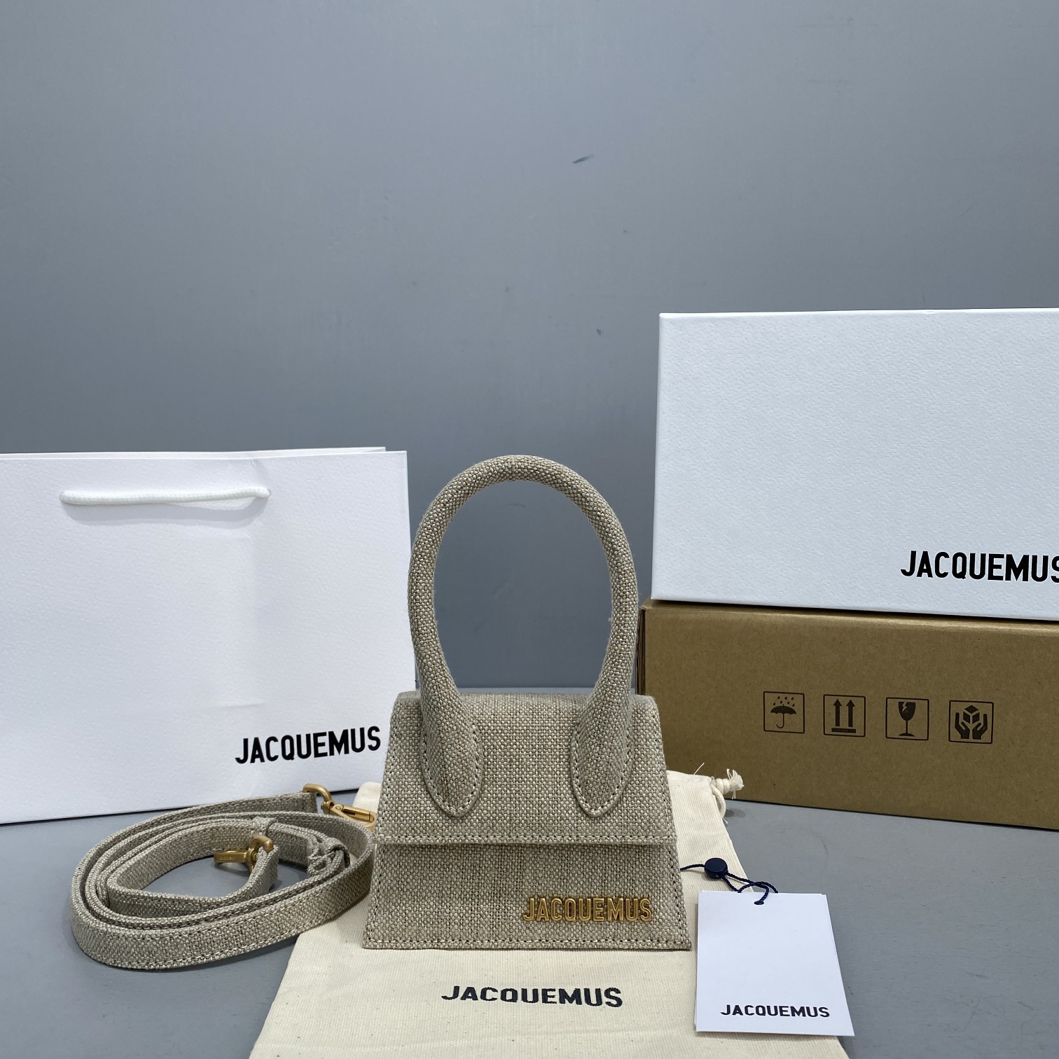 JACQUEMUS LE CHIQUITO Mini Canvas Micro Bag 213BA01 12 x 8 x 5 cm