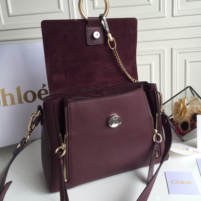 CHLOÉ MEDIUM FAYE DAY BAG Carbon Brown CHC17WS321HGJ27V 32.5 x 25 x 13 cm