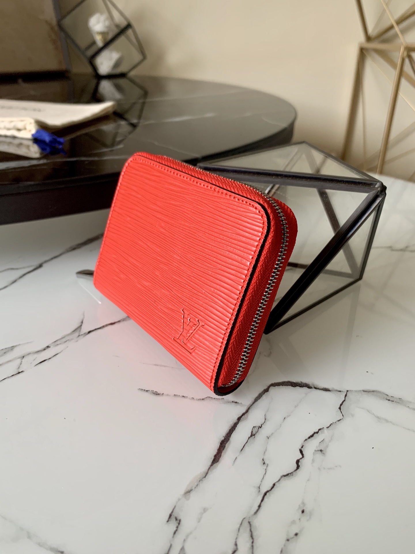 l0vis Vvtt0n zippy coin purse epi leather red m68759 11 x 8.5 x 2 cm