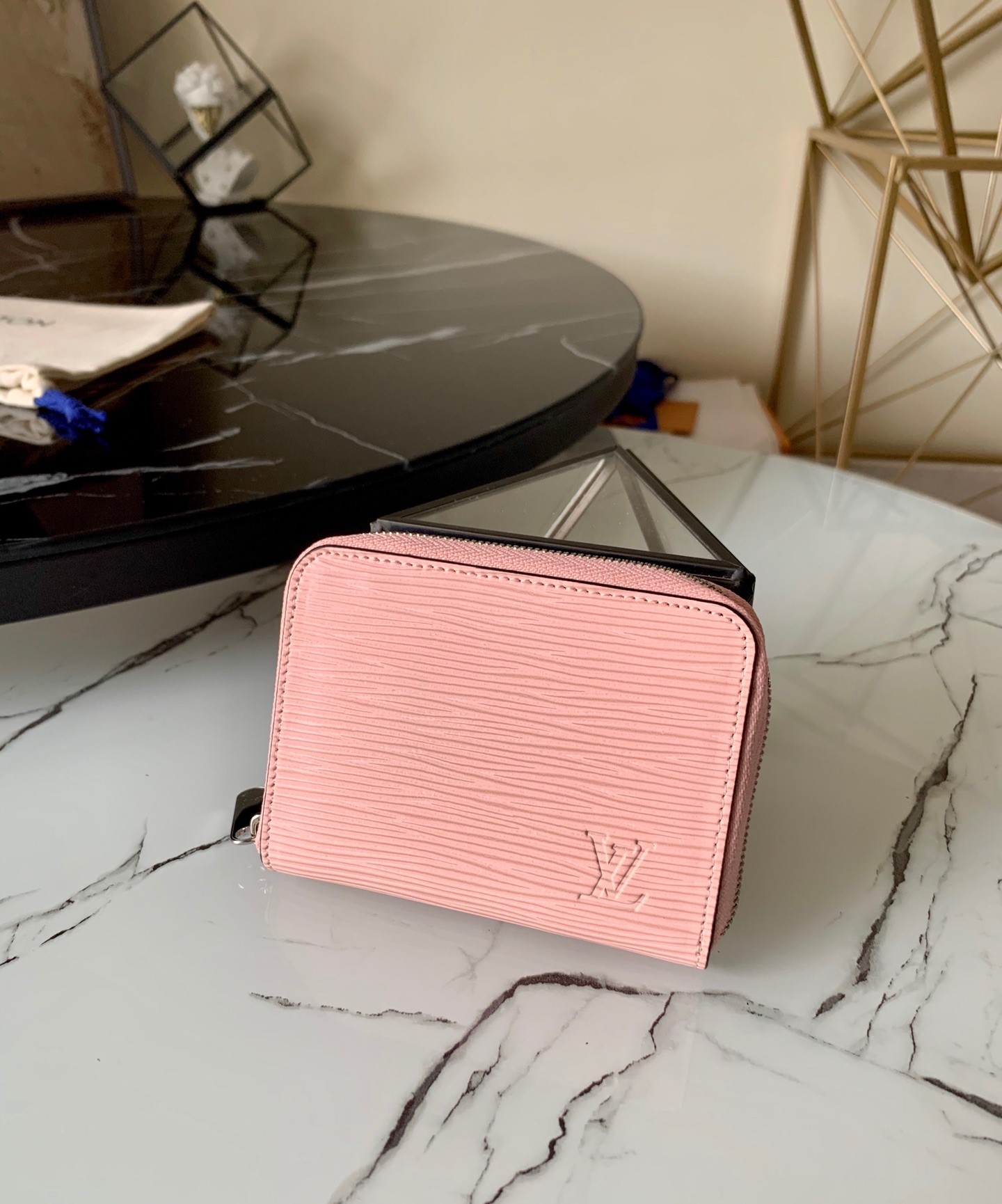 l0vis Vvtt0n zippy coin purse epi leather rose ballerine m61206 11 x 8.5 x 2 cm