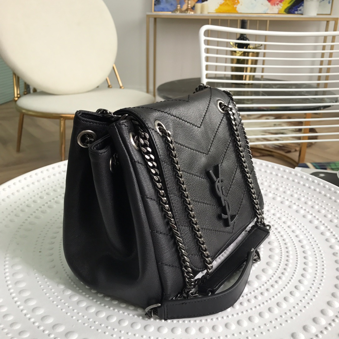 Y51 nolita small bag in vintage leather black 22 x 17.5 x 13 cm