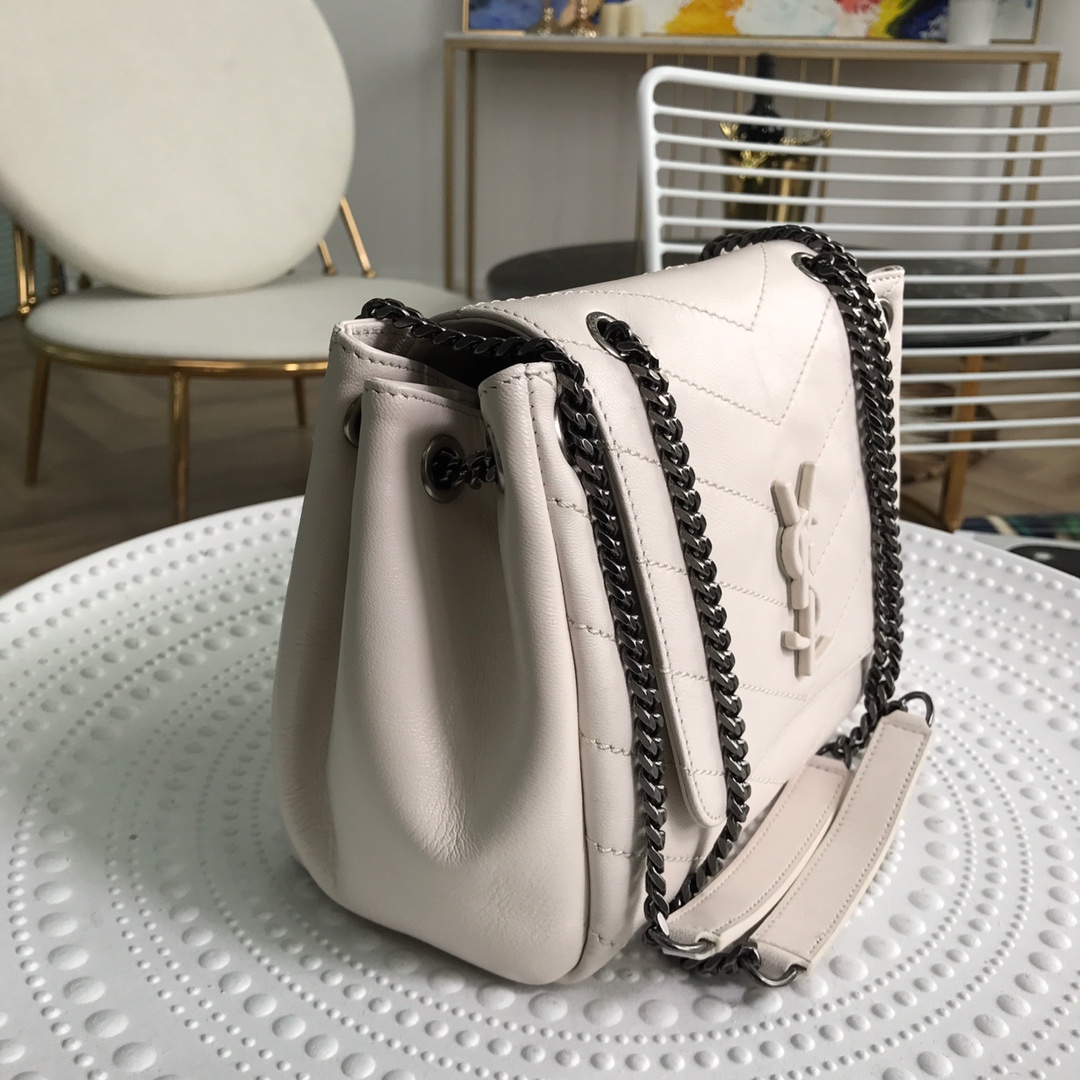 Y51 nolita small bag in vintage leather blanc vintage 22 x 17.5 x 13 cm