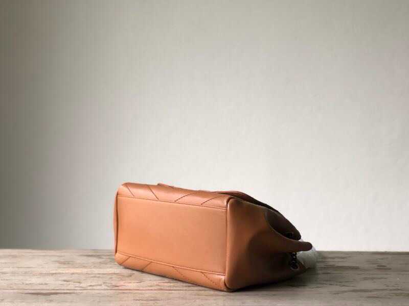 Y51 nolita small bag in vintage leather dark beige 22 x 17.5 x 13 cm