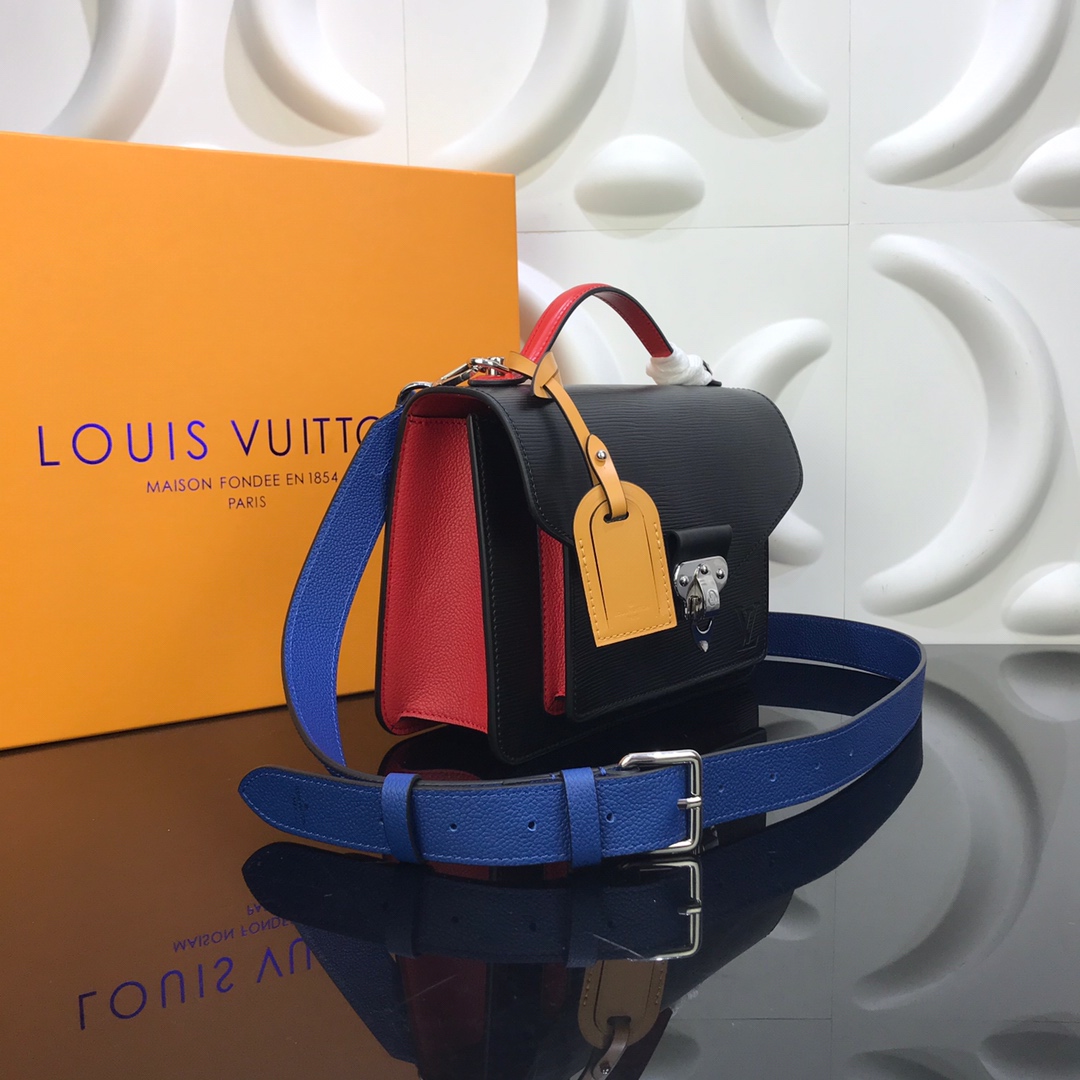 l0vis Vvtt0n neo monceau epi leather cowhide black m55403 22 x 18 x 9 cm