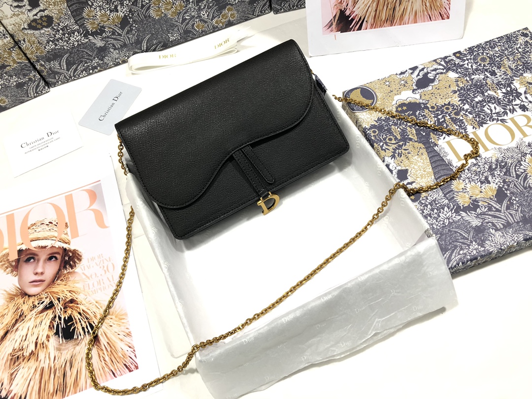 D10r saddle pouch grained calfskin black s5620 22 x 14.5 x 4.5 cm