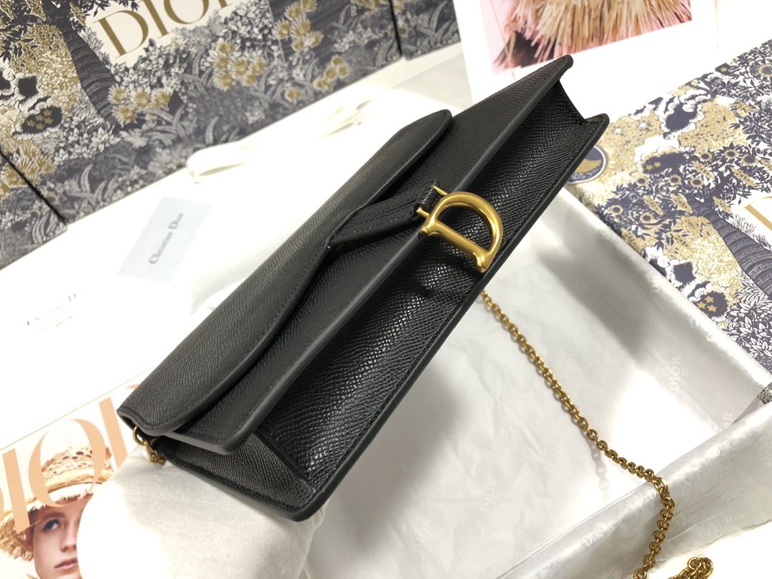 D10r saddle pouch grained calfskin black s5620 22 x 14.5 x 4.5 cm