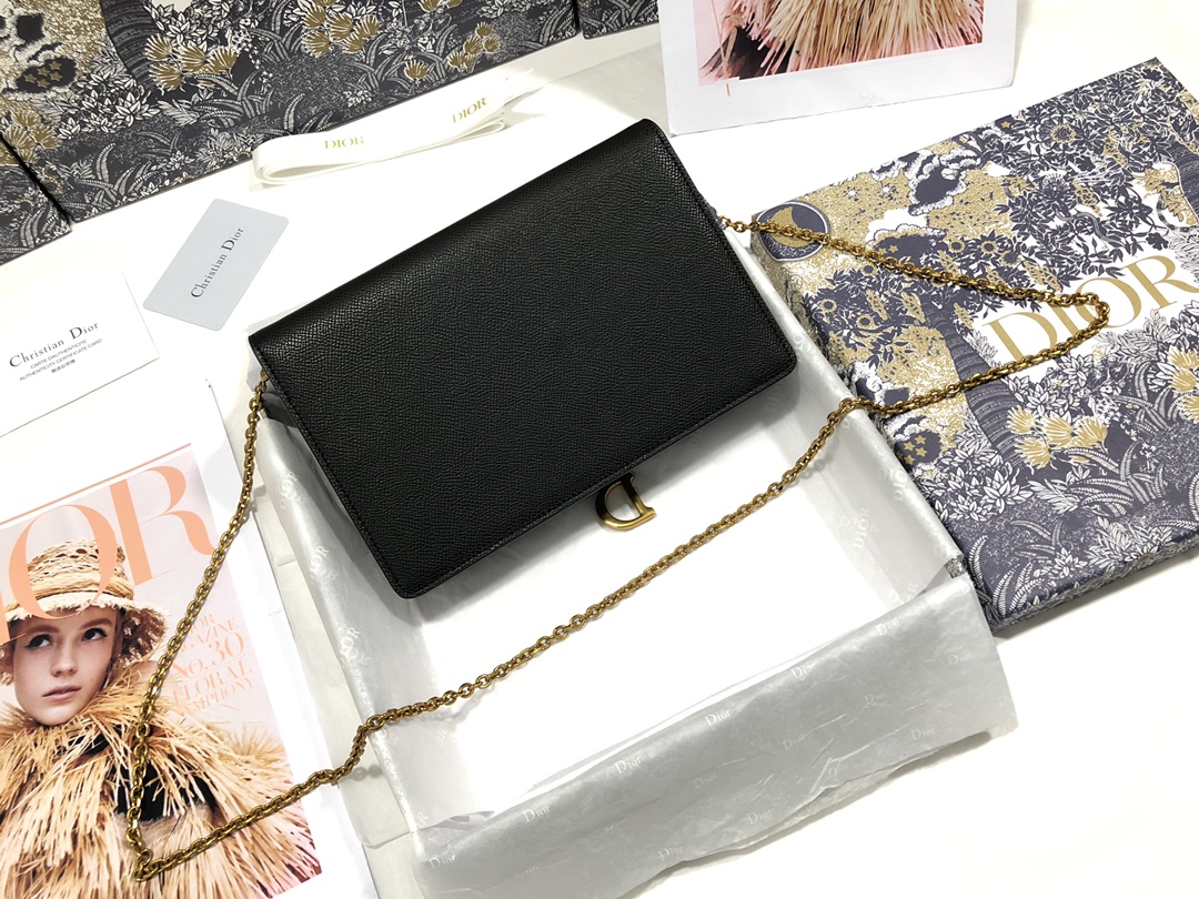 D10r saddle pouch grained calfskin black s5620 22 x 14.5 x 4.5 cm