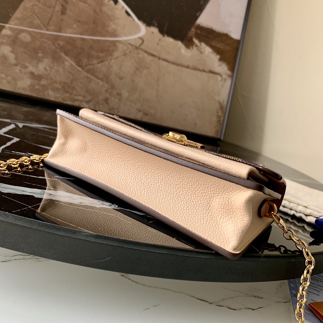 l0vis Vvtt0n vavin chain wallet damier ebene canvas creme n60237 19 x 12.5 x 4 cm