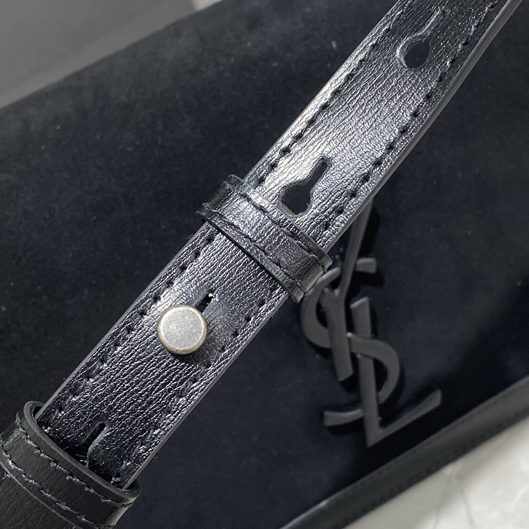 Y51 book bag in suede and smooth leather black 532756 24 × 14 × 8 cm