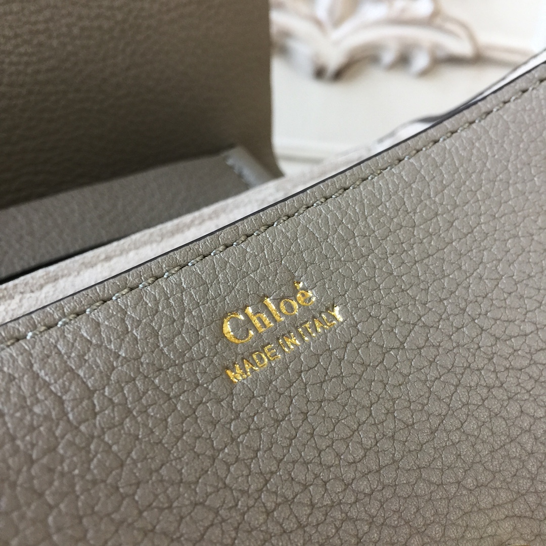 CHLOE MINI DREW Shoulder Bag Motty Grey 19 x 7 x 16 cm