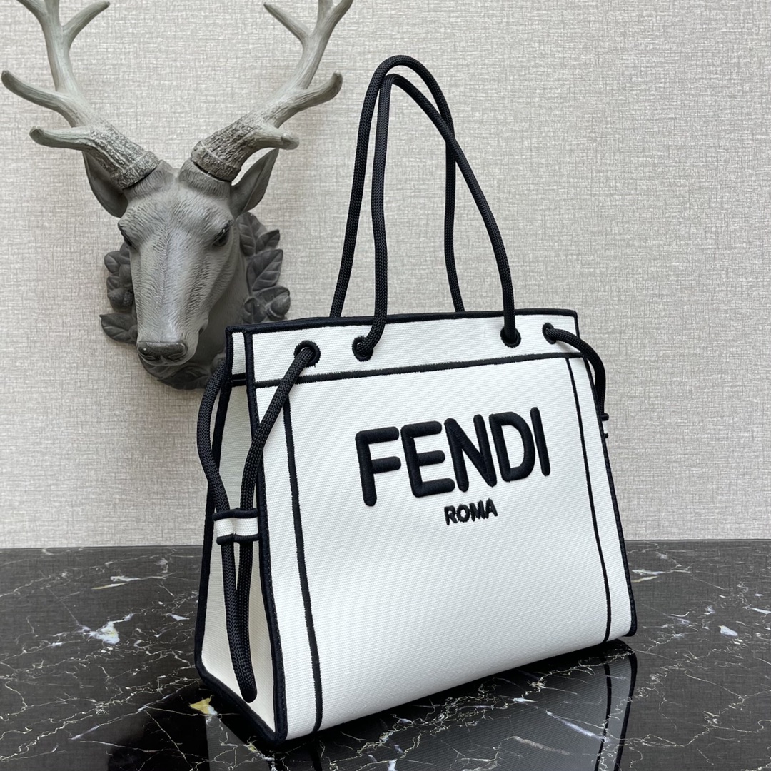 F**di medium roma tote bag white 8bh380aei1