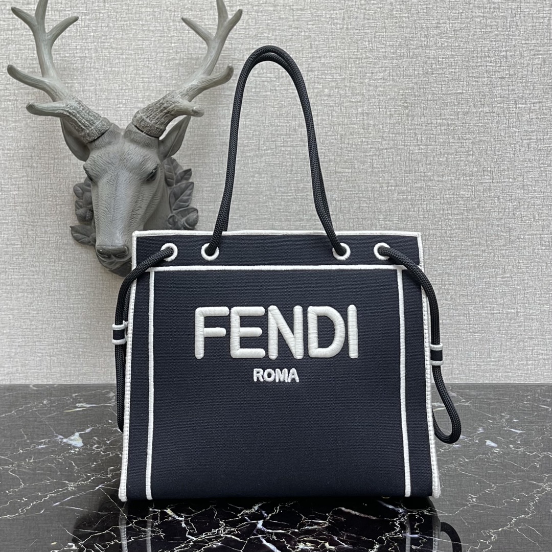 F**di medium roma tote bag black 8bh380aei1