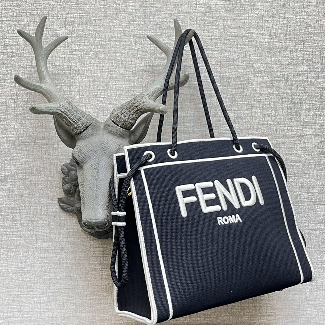 F**di medium roma tote bag black 8bh380aei1