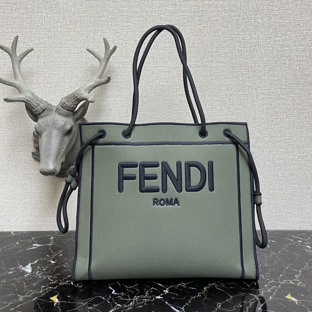 F**di medium roma tote bag gray 8bh380aei1