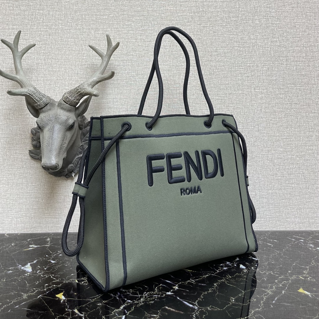 F**di medium roma tote bag gray 8bh380aei1