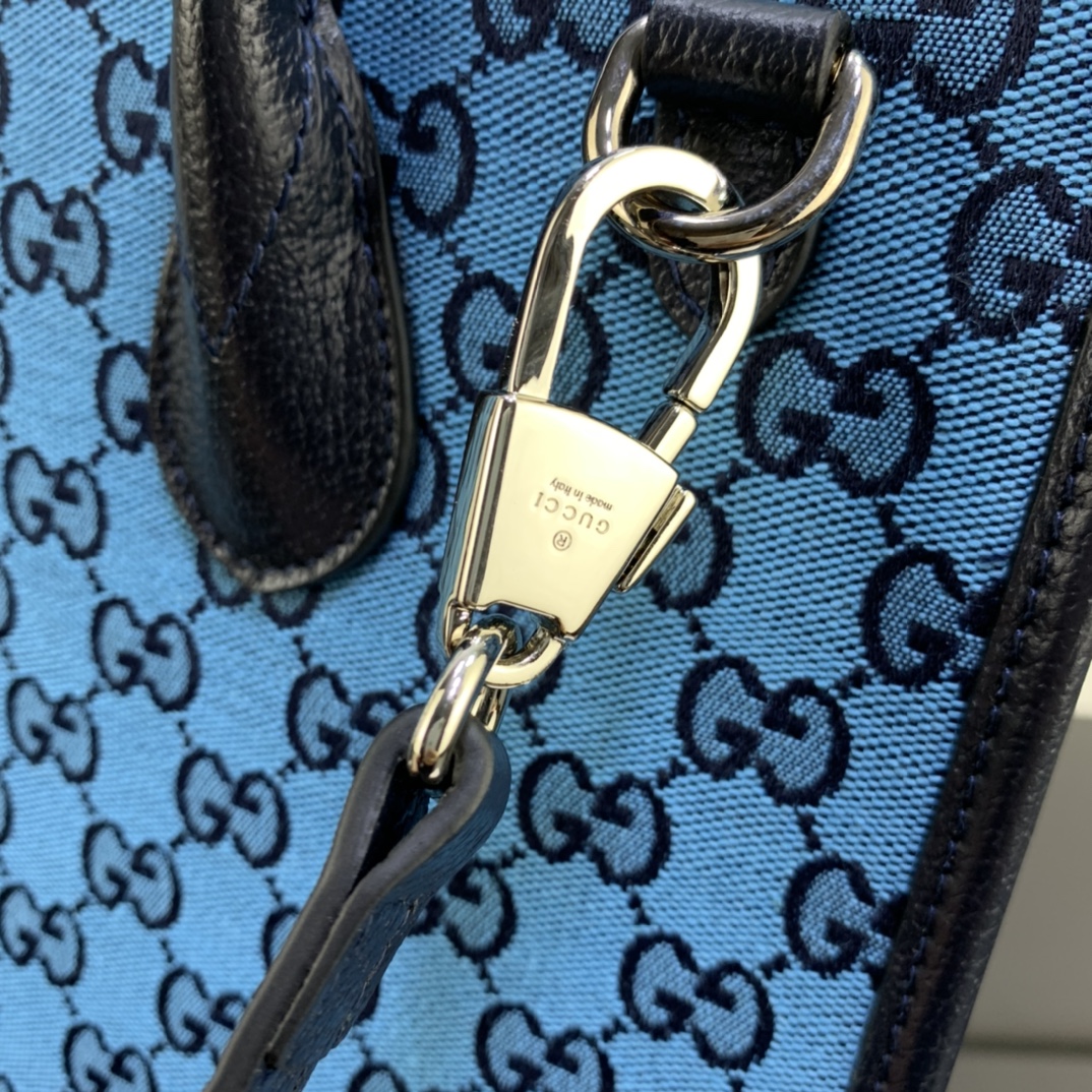 Gvc*1 gg small tote bag blue svp*me canvas 659983 31 x 26.5 x 14 cm