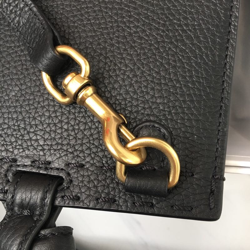 Gvc*1 gg marmont small top handle bag black leather 421890 31 x 13 x 23 cm