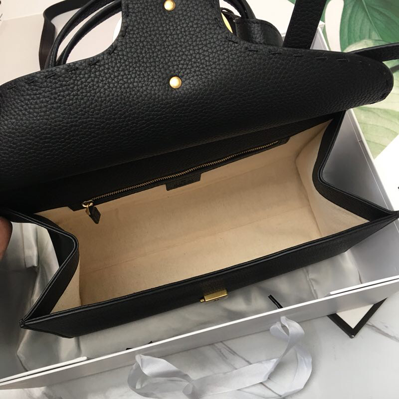 Gvc*1 gg marmont small top handle bag black leather 421890 31 x 13 x 23 cm