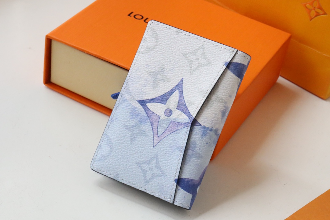 l0vis Vvtt0n pocket organizer monogram pattern blue m80455 8 x 11 x 1 cm