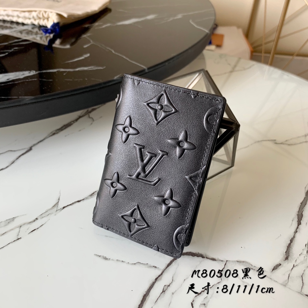 l0vis Vvtt0n slender pocket organiser monogram seal black m80508 8 x 11 x 1 cm