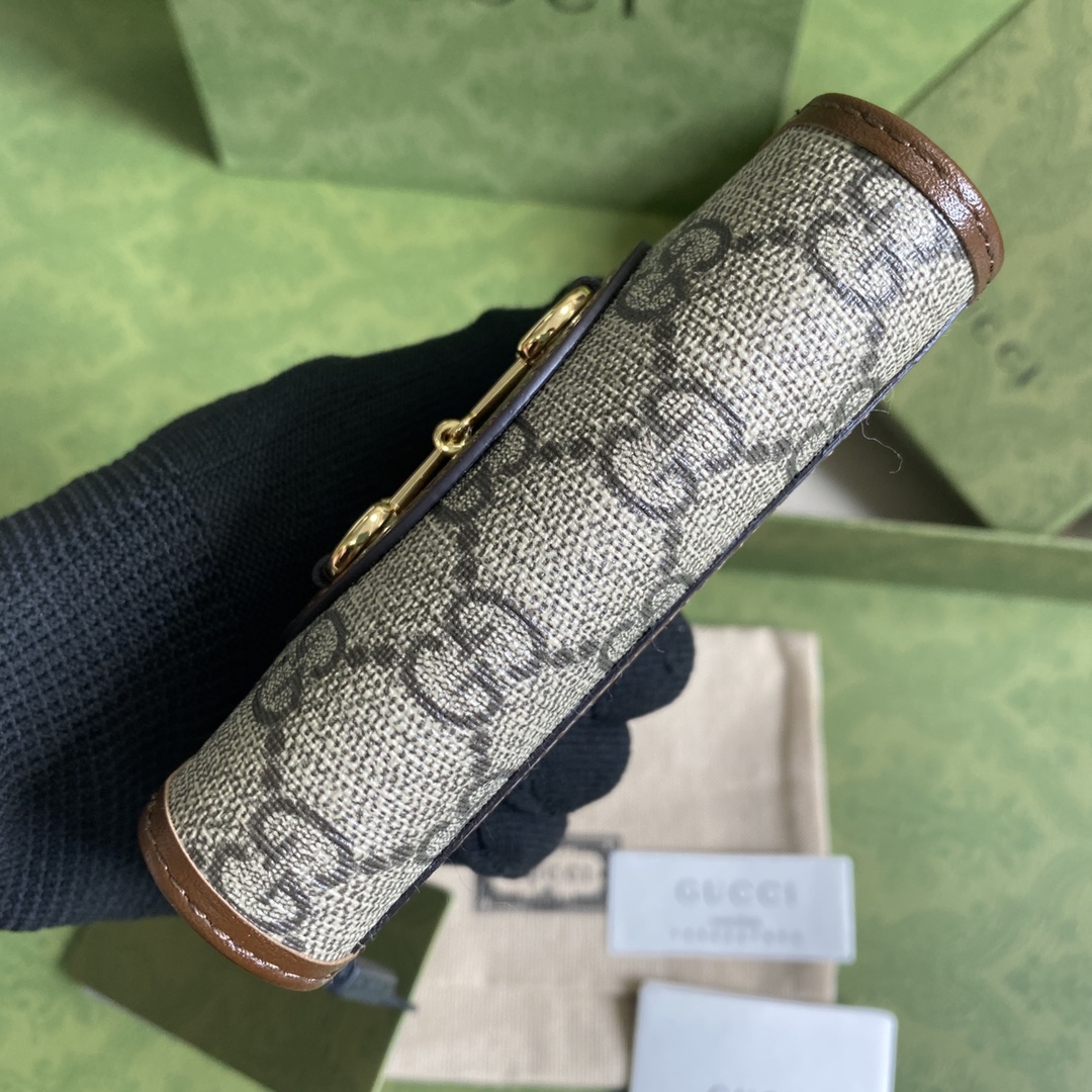 Gvc*1 horsebit 1955 card case brown 658549 11.5 x 8.5 x 3 cm