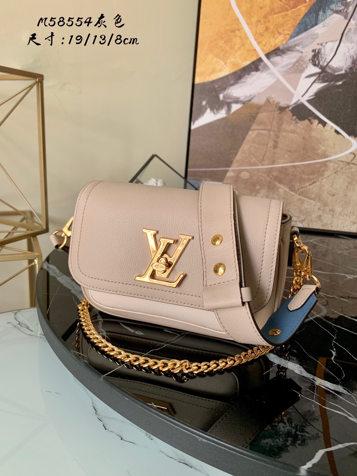 l0vis Vvtt0n lockme tender leather greige m58554 19 x 13 x 8 cm