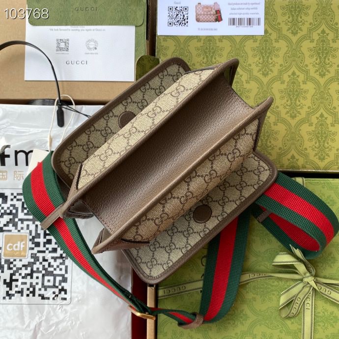 Gvc*1 small neo vintage messenger bag gg svp*me canvas beige 501050 22 x 16.5 x 4 cm