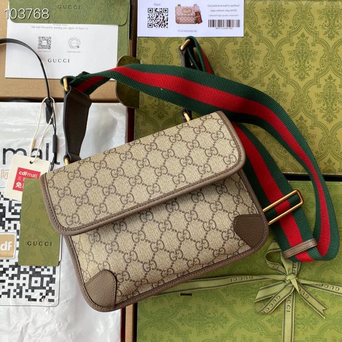 Gvc*1 small neo vintage messenger bag gg svp*me canvas beige 501050 22 x 16.5 x 4 cm