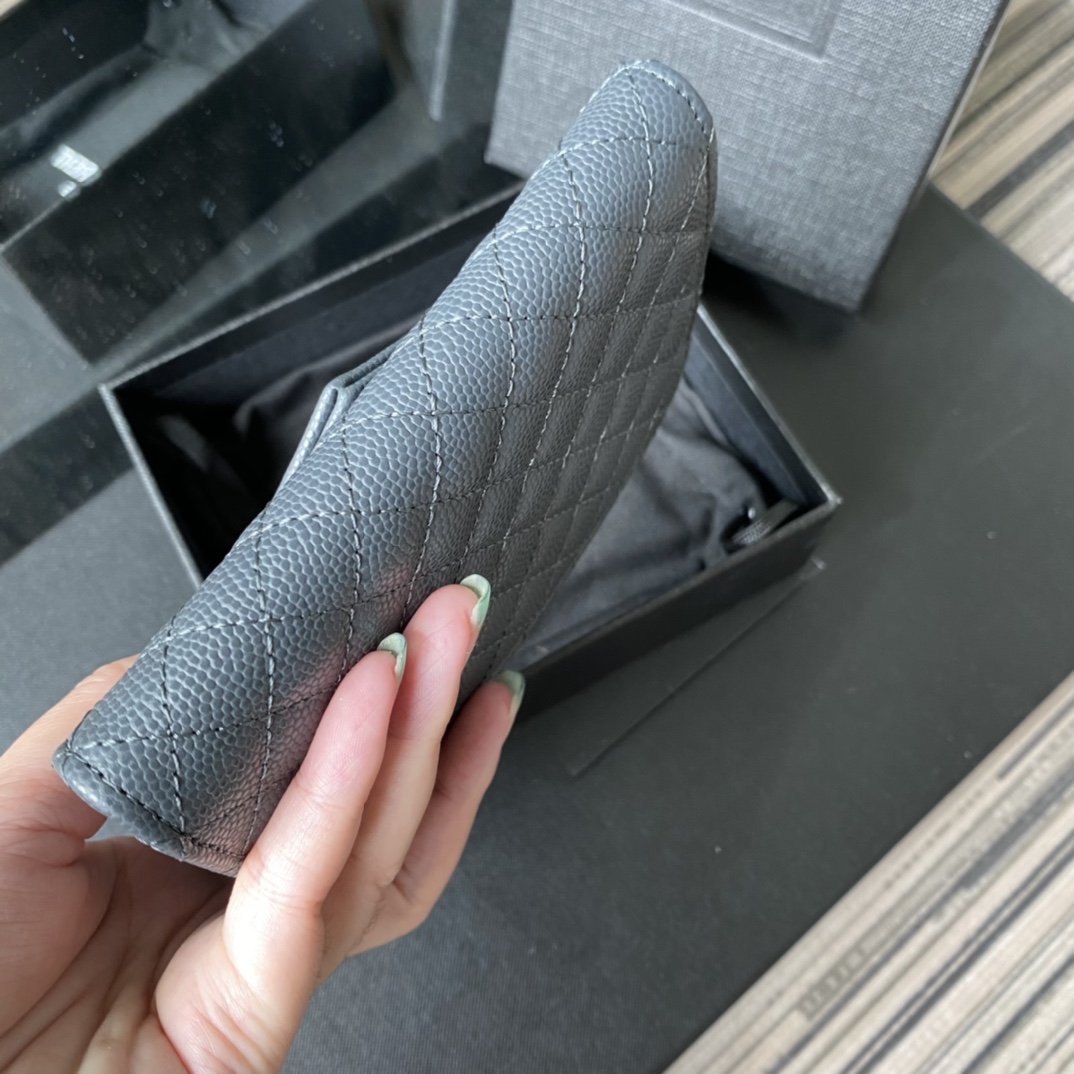 Y51 small monogram envelope wallet in mix matelassÉ grain de poudre embossed leather blue 651026 13.5 x 9.5 x 3 cm