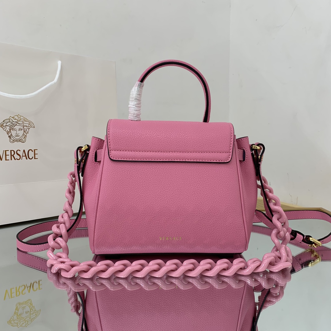 VERSACE SMALL LA MEDUSA HANDBAG Pink DBFI040 20 x 10 x 17 cm
