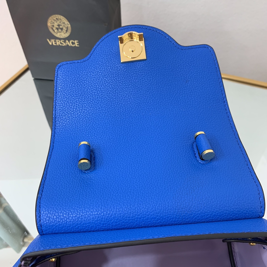 VERSACE SMALL LA MEDUSA HANDBAG Lapis DBFI040 20 x 10 x 17 cm