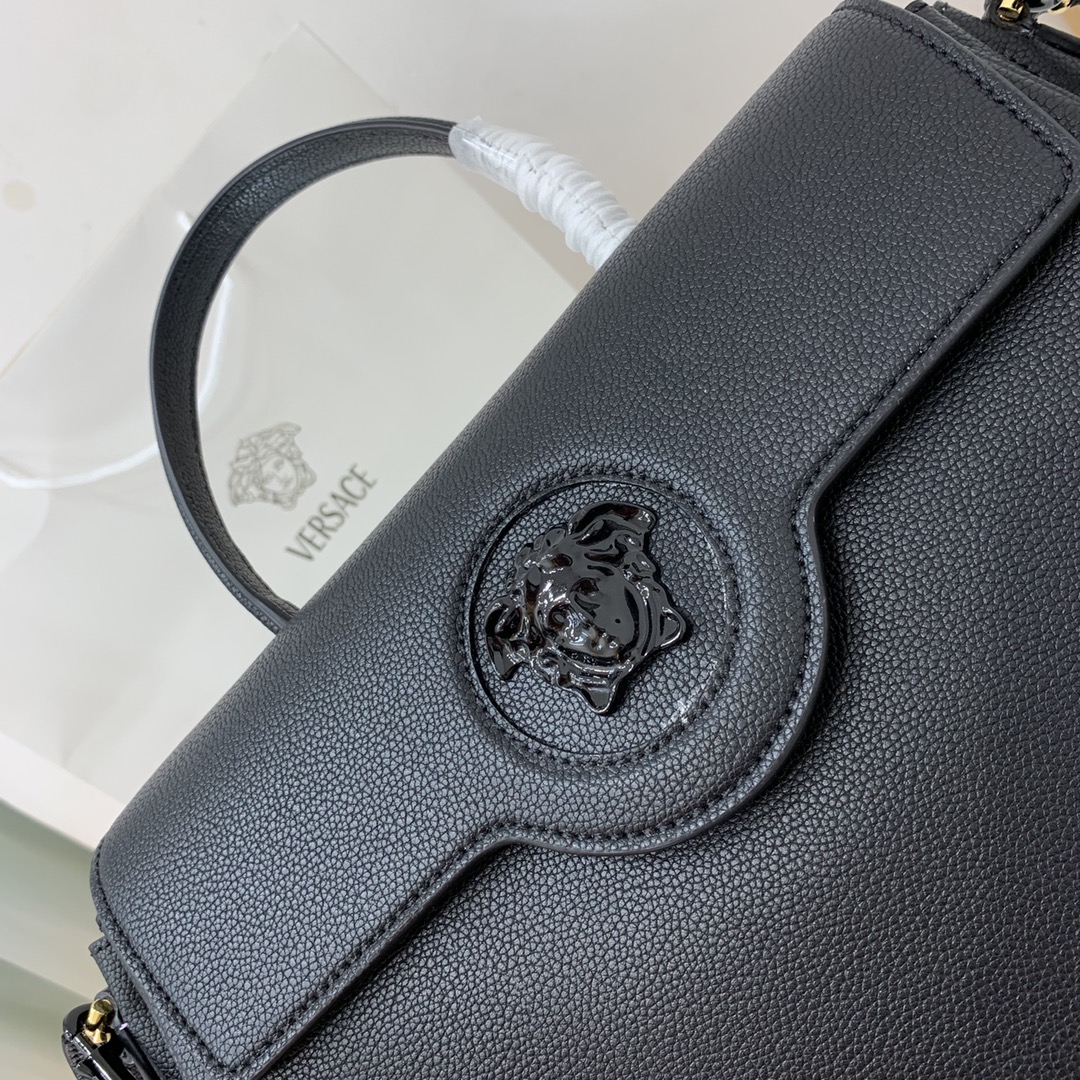 VERSACE LARGE LA MEDUSA HANDBAG Black DBFI038 35 x 14 x 25 cm