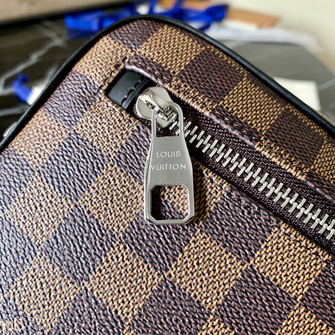 l0vis Vvtt0n kasai clutch damier graphite canvas brown n41664 24 x 16 x 6 cm