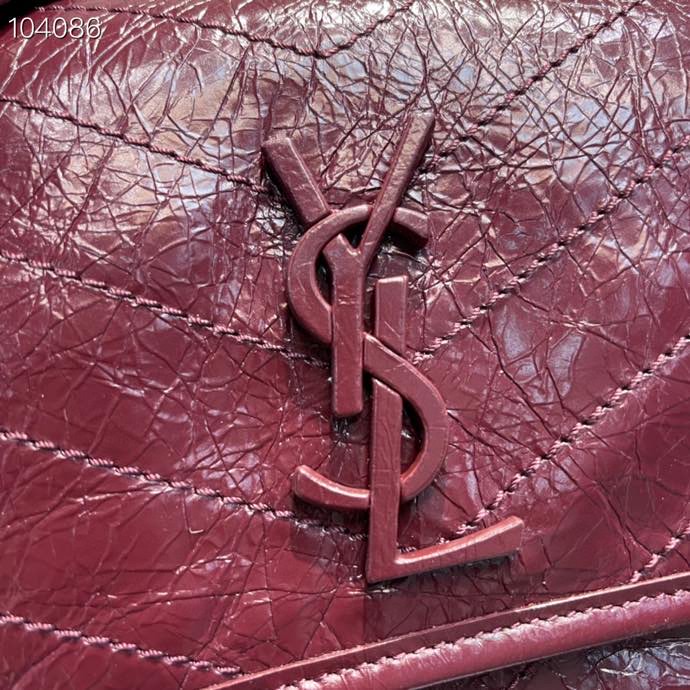 Y51 niki medium crinkled vintage leather burgundy 4988940 28 x 20 x 8 cm