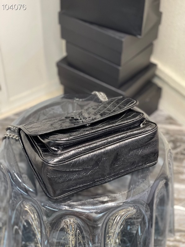 Y51 niki medium crinkled vintage leather black 4988940 28 x 20 x 8 cm