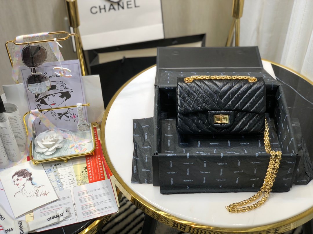 Ch**el mini 2.55 tasche black as0874 15,5 × 20 × 6 cm