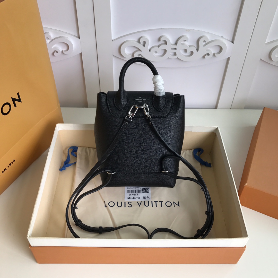 l0vis Vvtt0n mini lockme backpack calfskin leather black m54573 16 x 19.4 x 10 cm