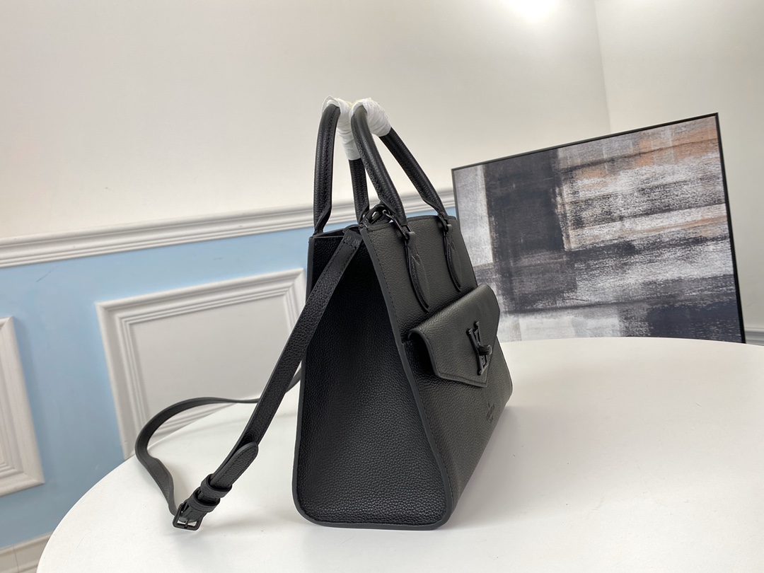 l0vis Vvtt0n lockme tote pm soft grained calfskin leather black m55845 27.5 x 22 x 12 cm