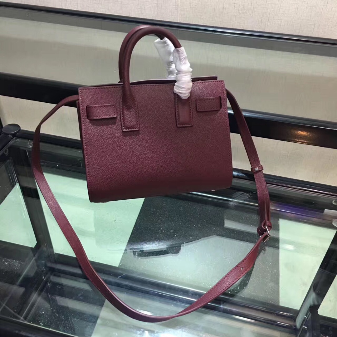 Y51 nano classic sac de jour in grained leather burgundy 392035 22 x 18 x 11 cm