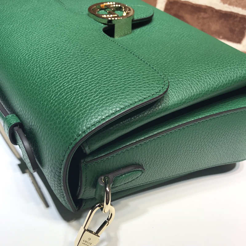 Gvc*1 large interlocking gg shoulder bag green 510306 32 x 20 x 12 cm