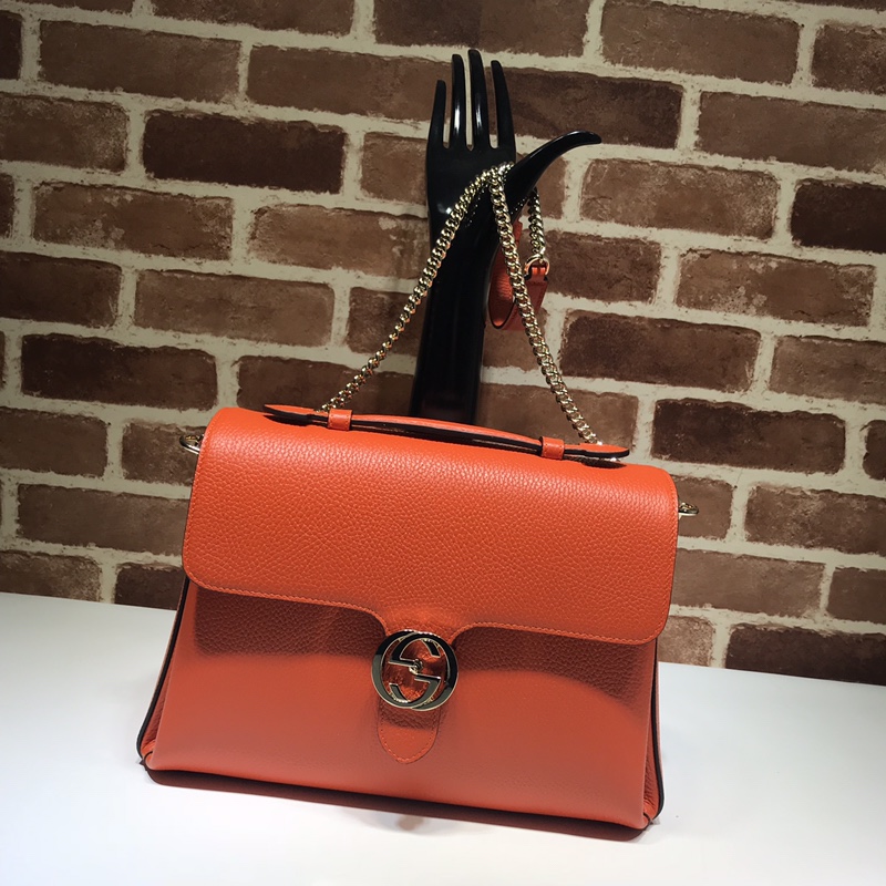 Gvc*1 large interlocking gg shoulder bag orange 510306 32 x 20 x 12 cm